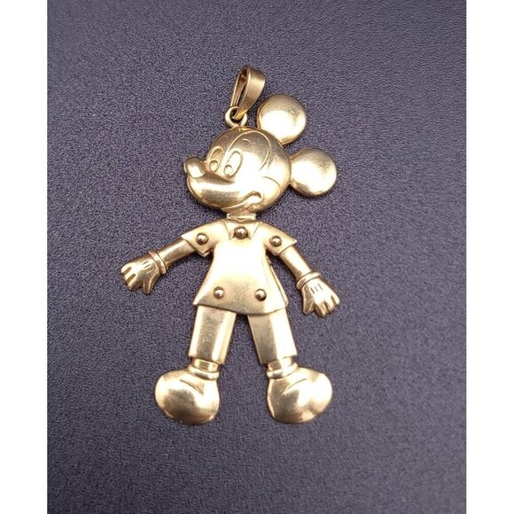 Vintage Disney 18kt Yellow Gold Fully Articulating Mickey Mouse Pendant - Picture 6 of 10